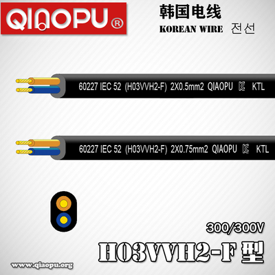 韩国H03VVH2-F PVC扁线